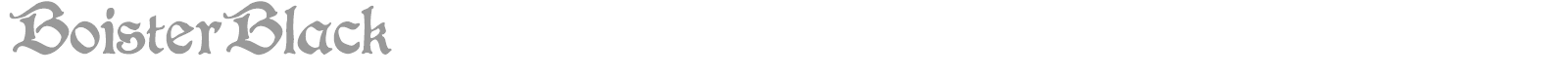 Boister font preview