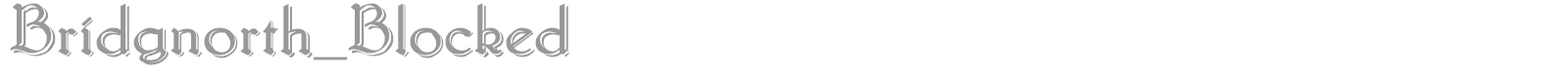 Bridgnorth font preview
