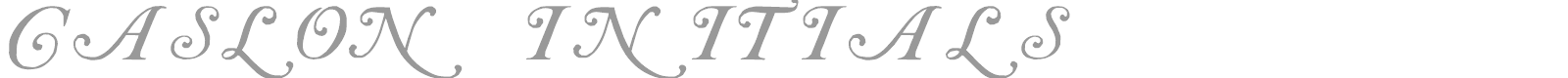 Caslon Initials font preview