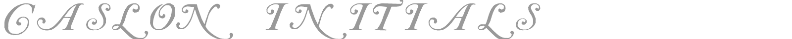 Caslon Initials font preview