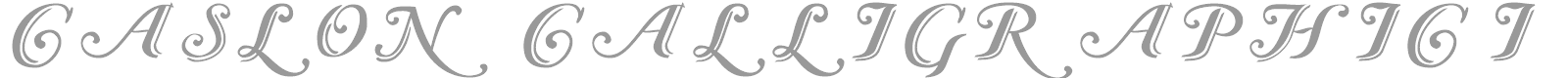 Caslon Initials font preview