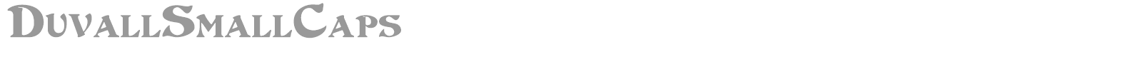 Duvall font preview