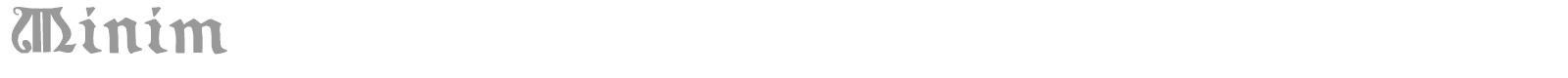 Minim font preview