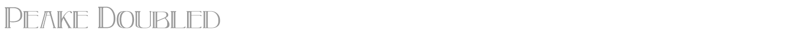 Peake font preview