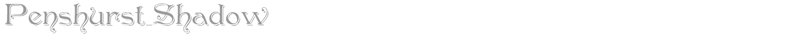 Penshurst font preview