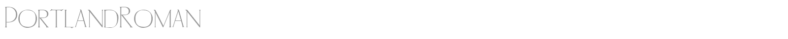 Portland Roman font preview