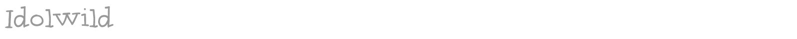 Idolwild font preview