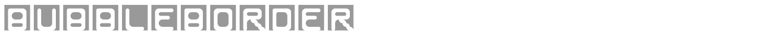 Bubble Border font preview