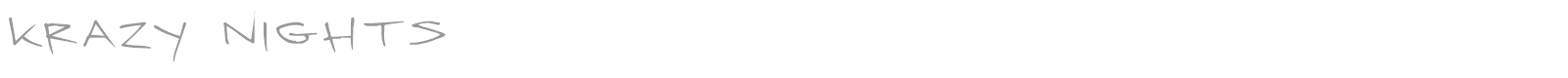 KrazyNights font preview
