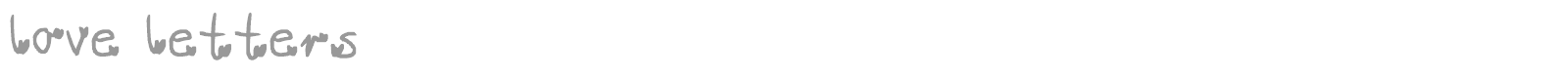 Love Letters font preview