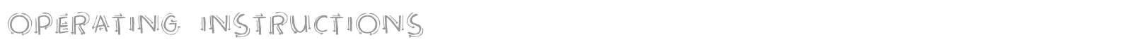 Operating Instructions font preview