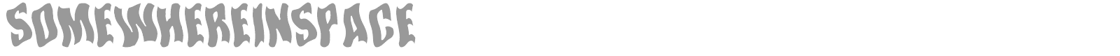 Somewhere In Space font preview