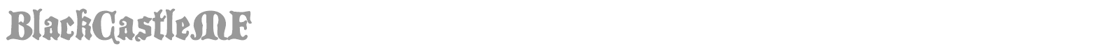 Black Castle MF font preview