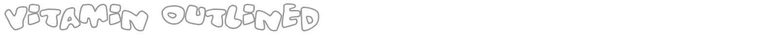 Vitamin Outlined font preview