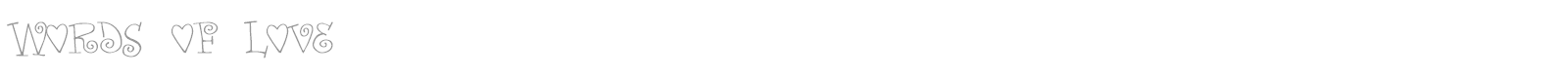 Words Of Love font preview
