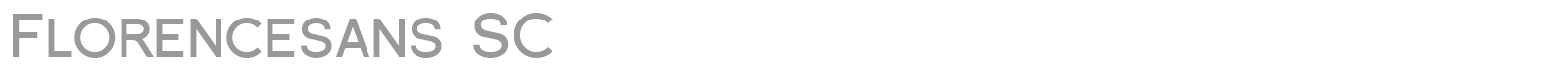 Florence Sans SC font preview