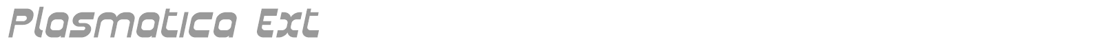 Plasmatica font preview