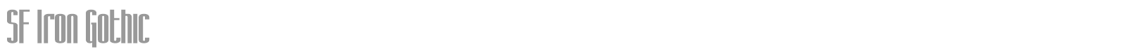 SF Iron Gothic font preview