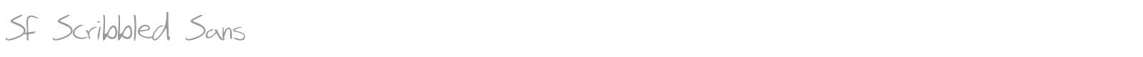 SF Scribbled Sans font preview