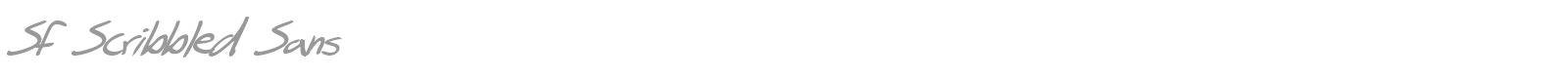 SF Scribbled Sans font preview