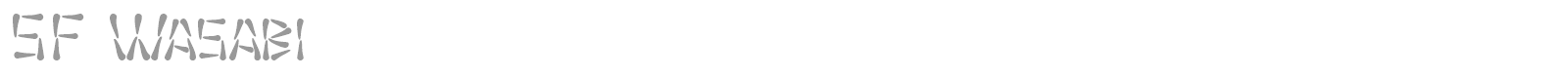 SF Wasabi font preview
