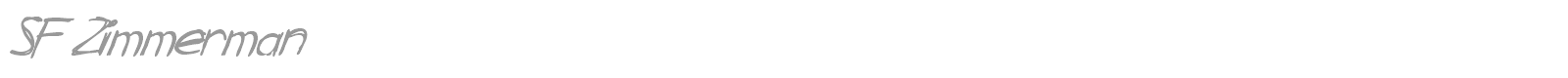 SF Zimmerman font preview