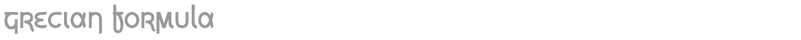 Grecian Formula font preview