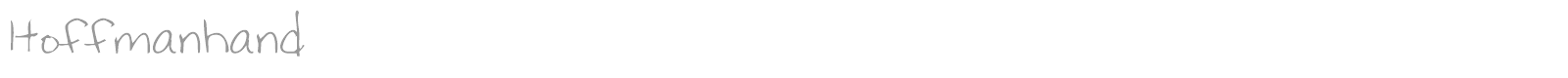 Hoffman Hand font preview