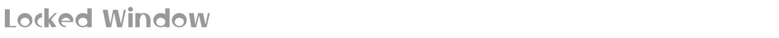 Locked Window font preview