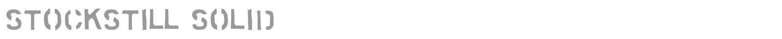 Stockstill font preview