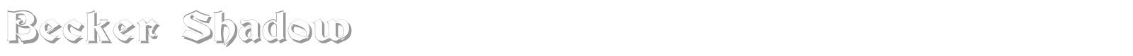Becker font preview