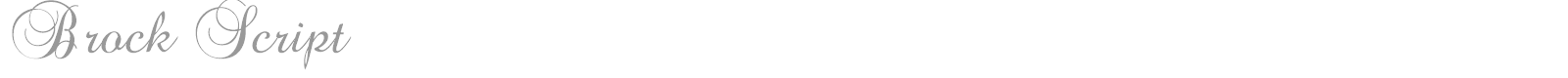 Brock Script font preview