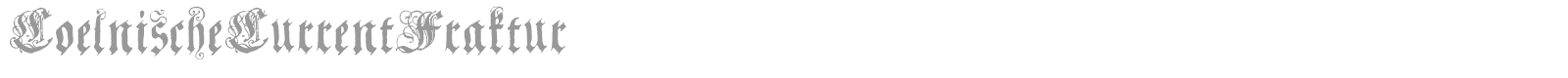 Coelnische Current font preview