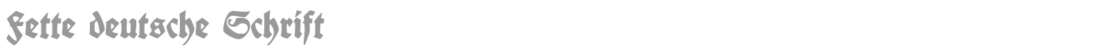Fette Deutsche font preview