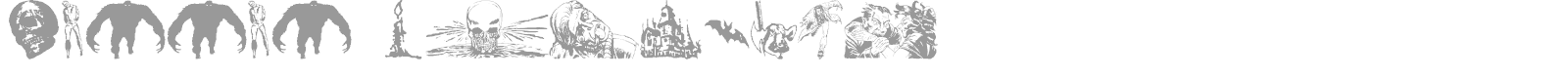Horror Dingbats font preview