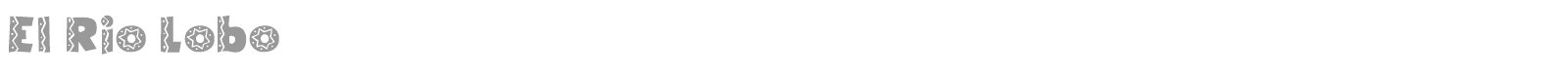El Rio Lobo font preview