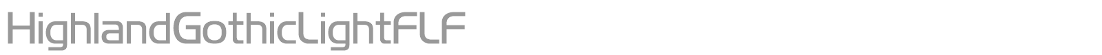 Highland Gothic font preview