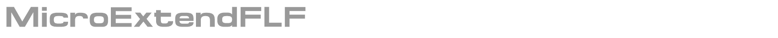 Micro Extend font preview