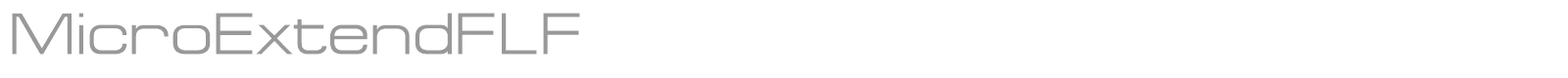 Micro Extend font preview