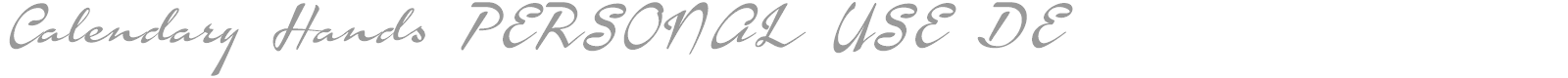 Calendary Hands font preview