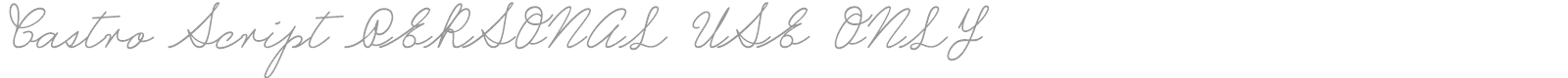 Castro Script font preview