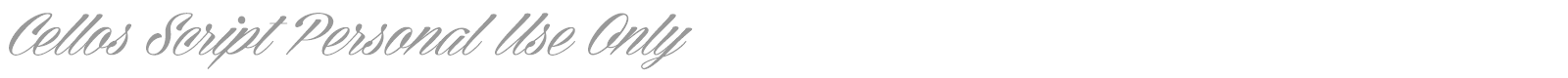 Cellos Script font preview