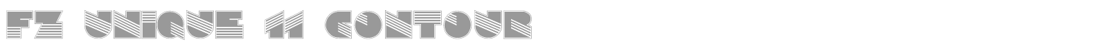 FZ UNIQUE 11 CONTOUR font preview