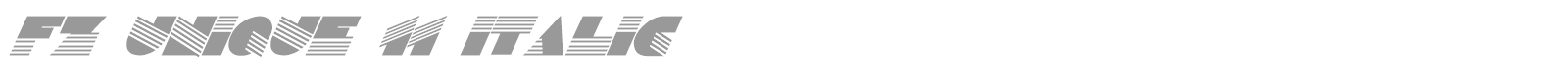 FZ UNIQUE 11 ITALIC font preview