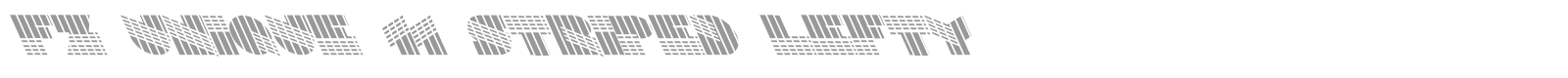 FZ UNIQUE 11 STRIPED LEFTY font preview