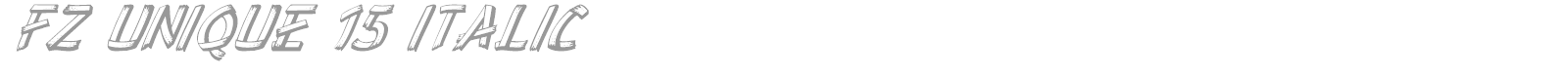 FZ UNIQUE 15 ITALIC font preview
