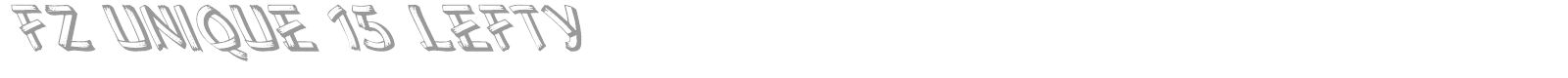 FZ UNIQUE 15 LEFTY font preview