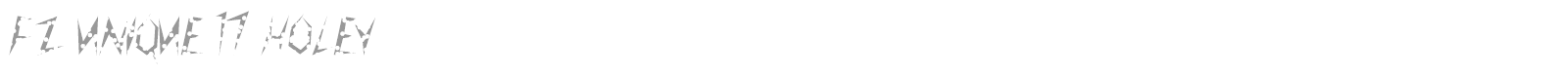 FZ UNIQUE 17 HOLEY font preview