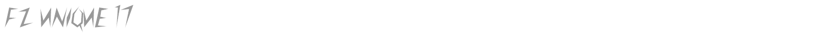 FZ UNIQUE 17 font preview