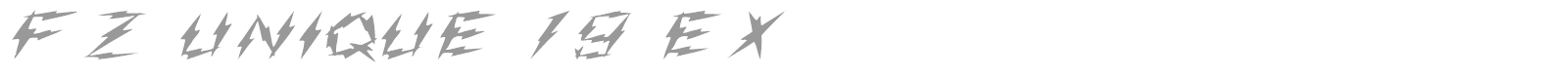 FZ UNIQUE 19 EX font preview